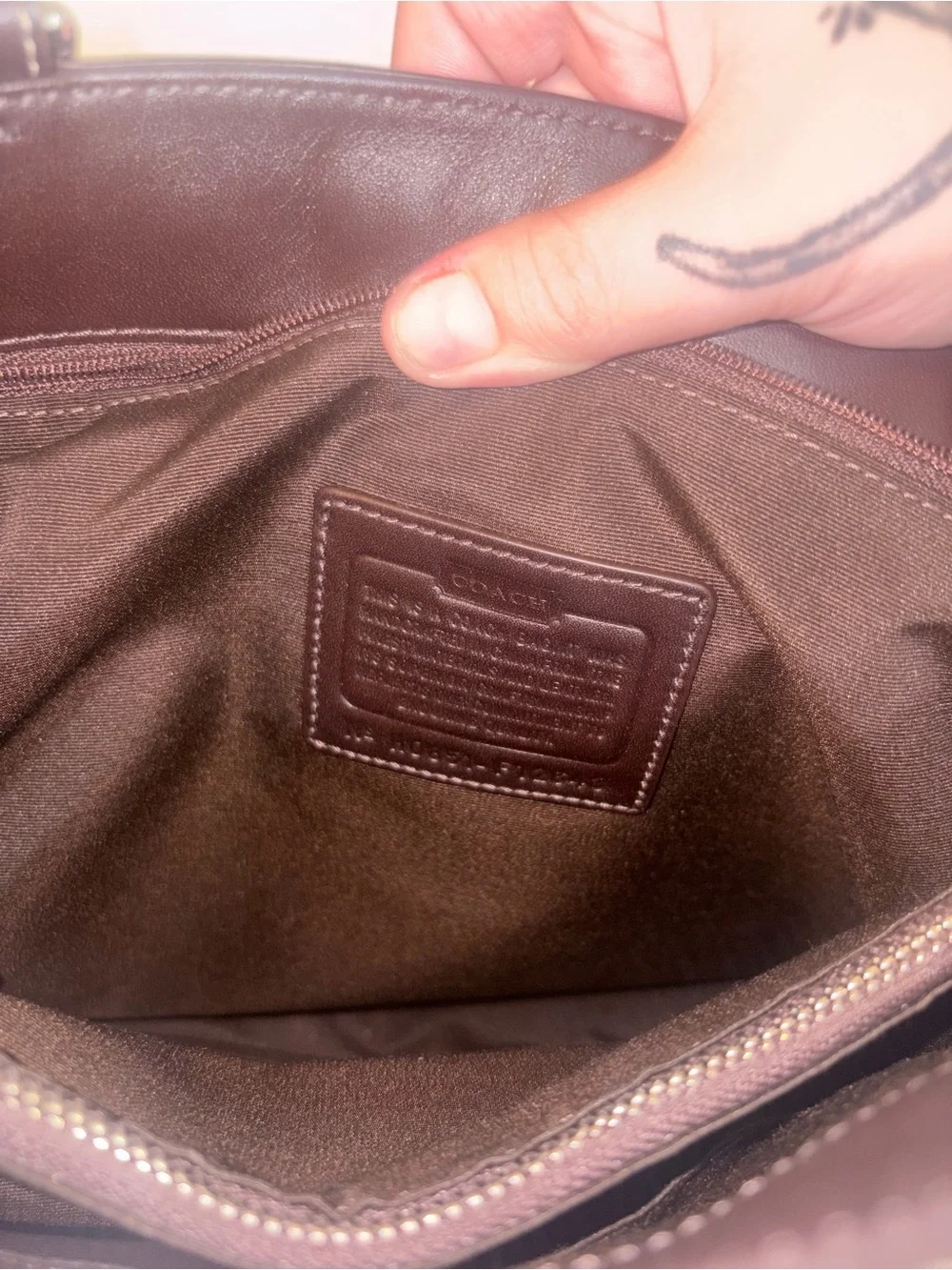 Official Coach Signature Carryall Tote Bag Mahogany Khaki Brown Large NWT